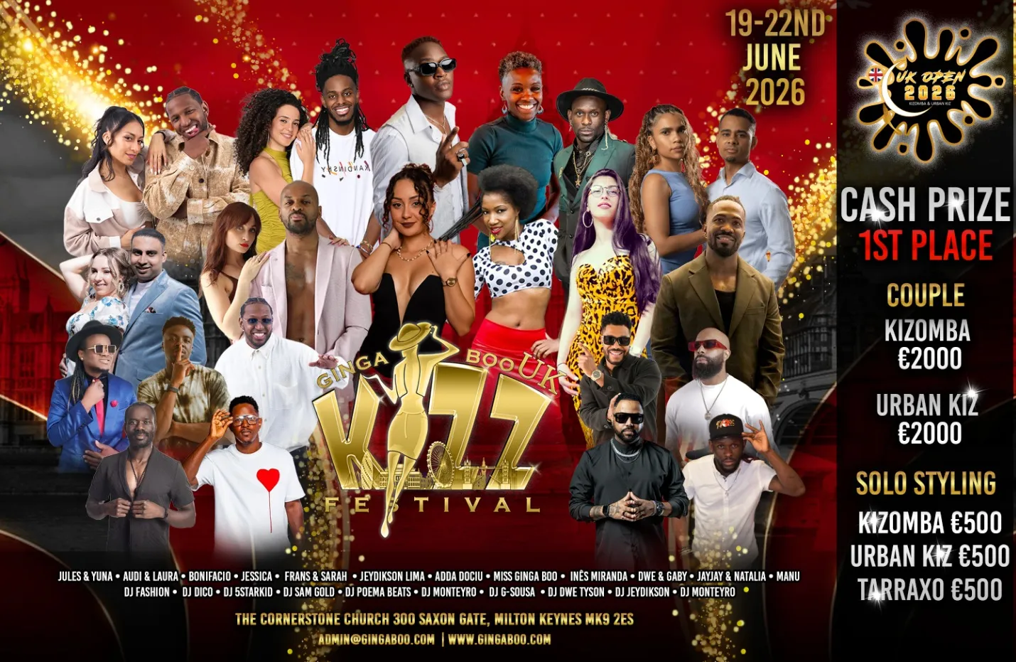 Ginga Boo UK Kizomba Festival & International UK Open Competition 2026 preview